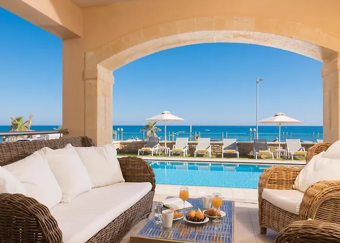 Irida Beachfront For 12 Steps To Amenities Villa *