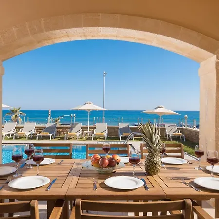 Villa Irida Beachfront For 12 Steps To Amenities *