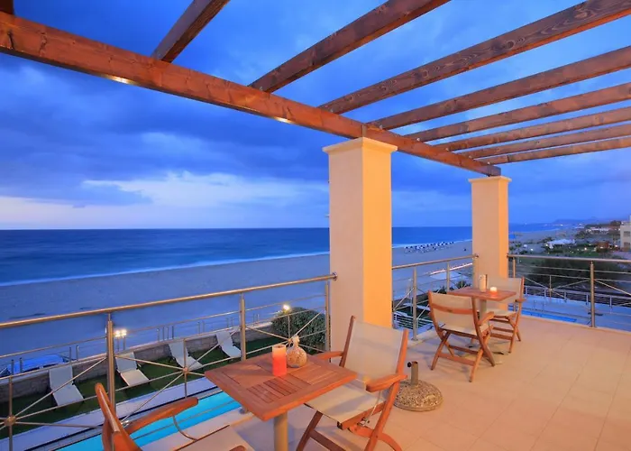 Irida Beachfront For 12 Steps To Amenities Villa *